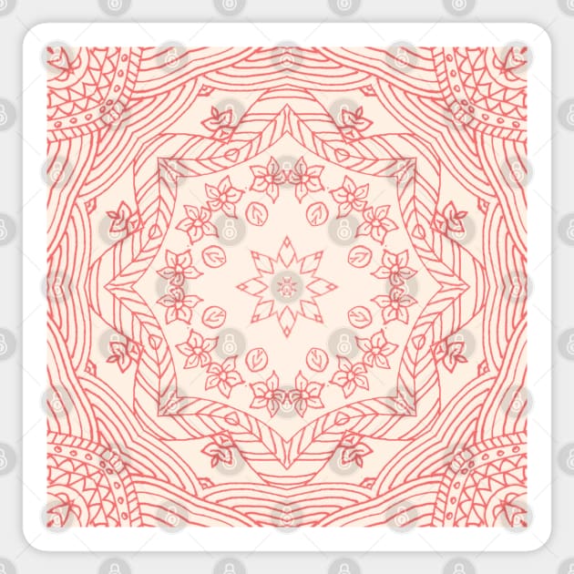 Hand Drawn Rose Gold Mandala Sticker by sarahwainwright